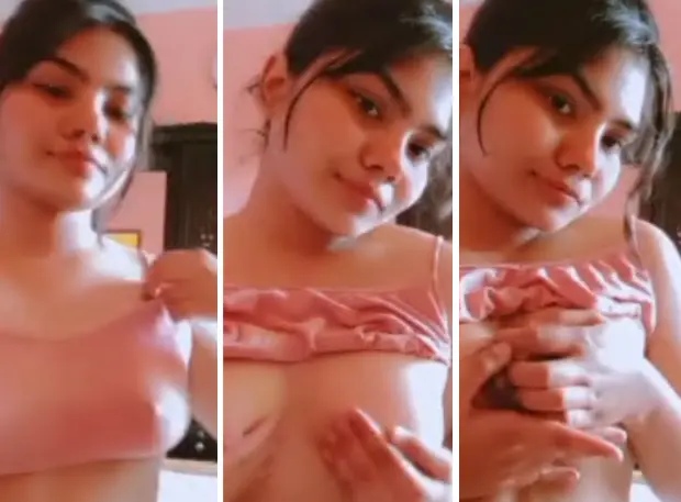 Horny Bengali GF Showing Pressing Boobs HD